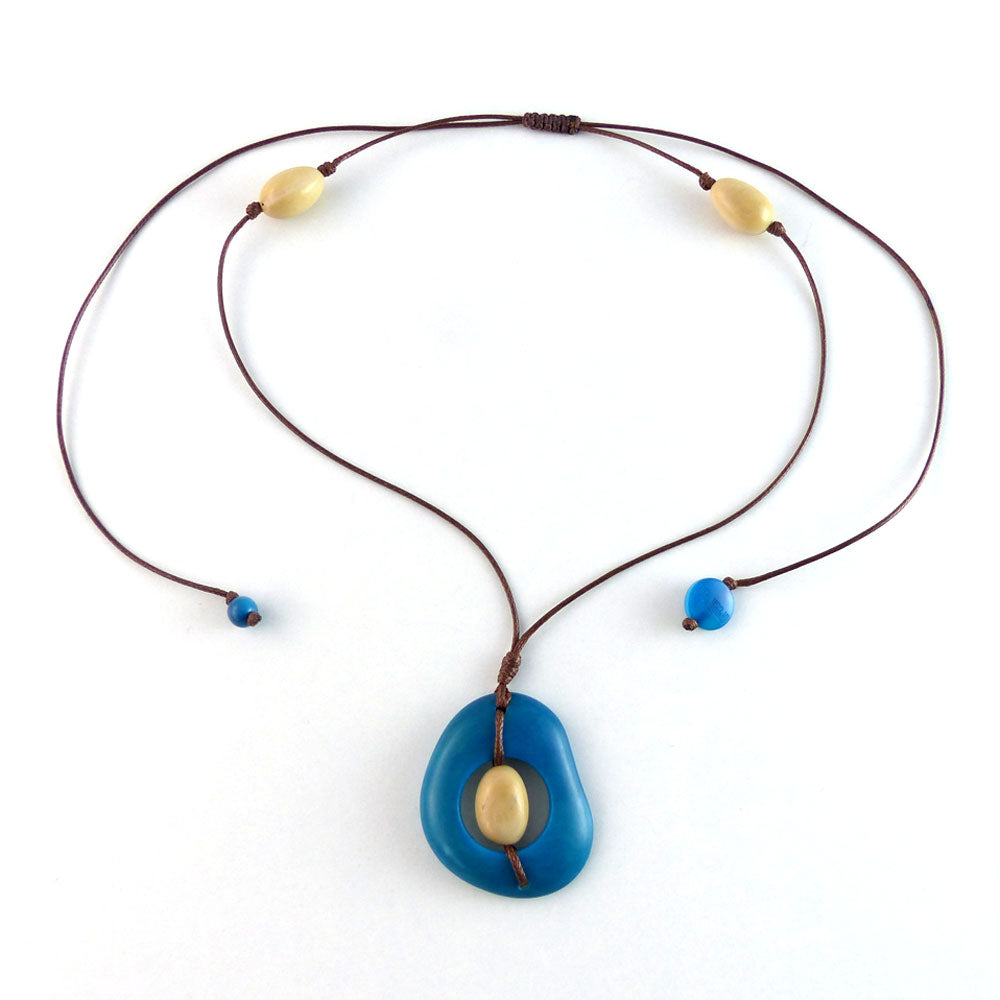 Green Age Tagua Kette Dina Short türkis